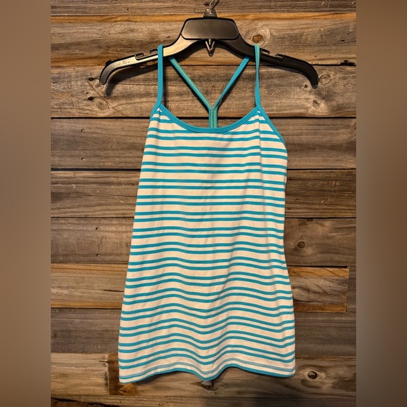 Lululemon- Blue and White Striped Tank Top- size 6 - Picture 2 of 6